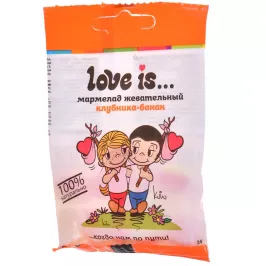 Жевательный мармелад Love is: Клубника-банан картинка 370827 - МосИгра